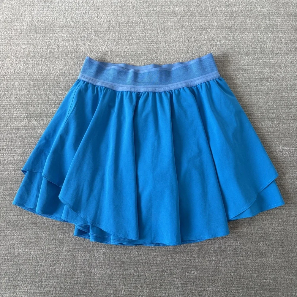Lululemon Blue Court Rival High Rise Skort Skirt Women's Size 6 LW8ABJT Tennis